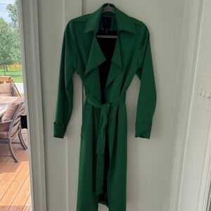 Amaryllis Green Belted Trench Coach Size XS